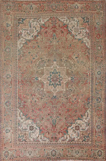 Vintage Wool Heriz Persian Area Rug 8x11