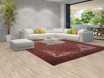 Floral Red Heriz Persian Area Rug 10x13