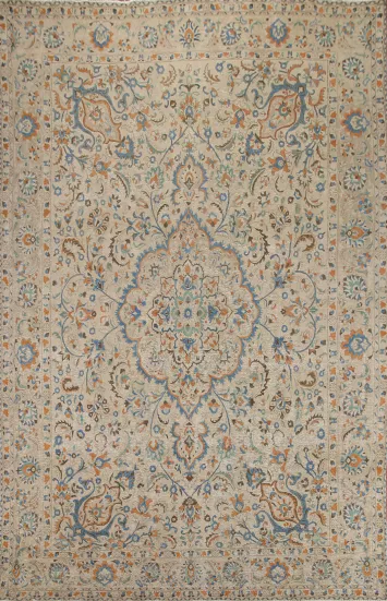 Floral Wool Tabriz Persian Area Rug 10x13