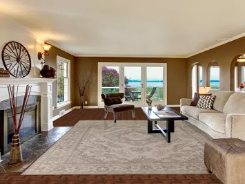 Distressed Wool Tabriz Persian Area Rug 10x12