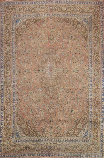 Traditional Mashad Persian Area Rug 9x13