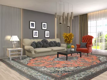 Handmade Wool Hamedan Persian Area Rug 10x13