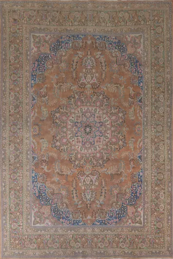 Vintage Mashad Persian Area Rug 10x12