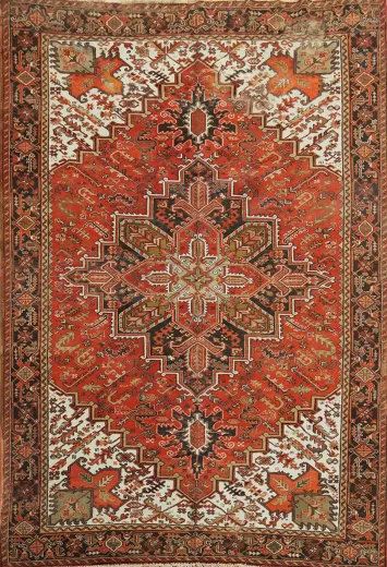 Geometric Heriz Persian Area Rug 8x11