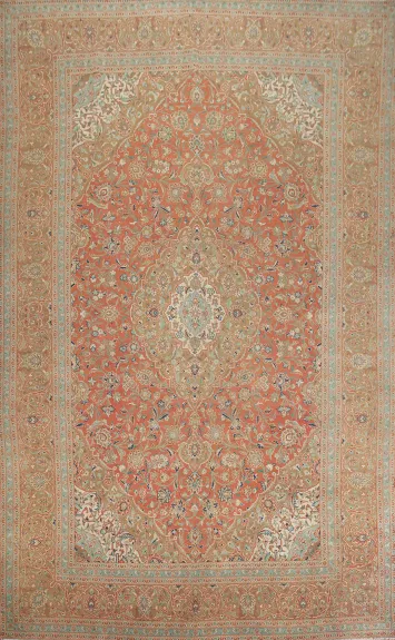 Traditional Mashad Persian Area Rug 9x13