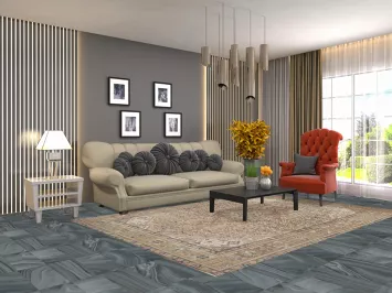 Geometric Wool Tabriz Persian Area Rug 6x9