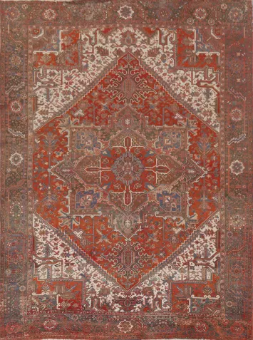 Vegetable Dye Heriz Persian Large Rug 11x13