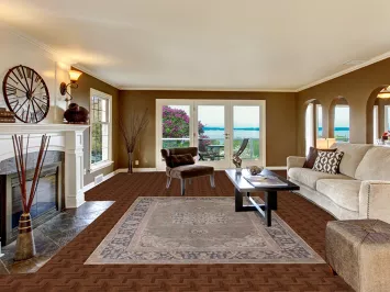 Distressed Wool Tabriz Persian Area Rug 7x10