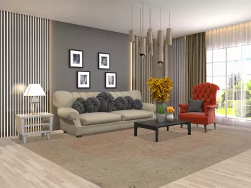 Handmade Floral Mashad Persian Area Rug 9x12