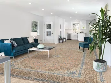 Handmade Wool Mashad Persian Area Rug 10x13