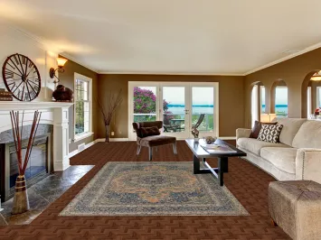 Handmade Wool Mashad Persian Area Rug 6x10