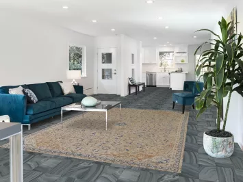 Floral Wool Mashad Persian Area Rug 7x10