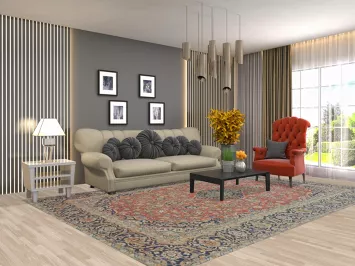 Traditional Mashad Persian Area Rug 8x11