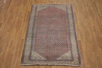 Authentic Vintage Botemir Persian Rug with Intricate Geometric Patterns 4x6