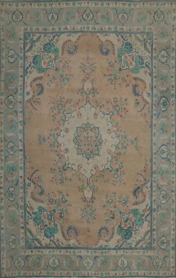 Rustic Tabriz Persian Area Rug 10x13 with Timeless Aesthetic