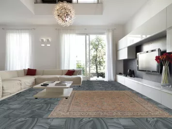 All-Over Floral Tabriz Persian Area Rug 10x13