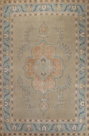 Vintage Wool Tabriz Persian Area Rug 10x13