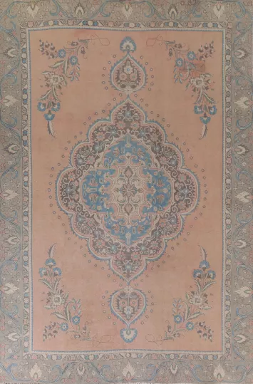 Vintage Wool Tabriz Persian Area Rug 9x12