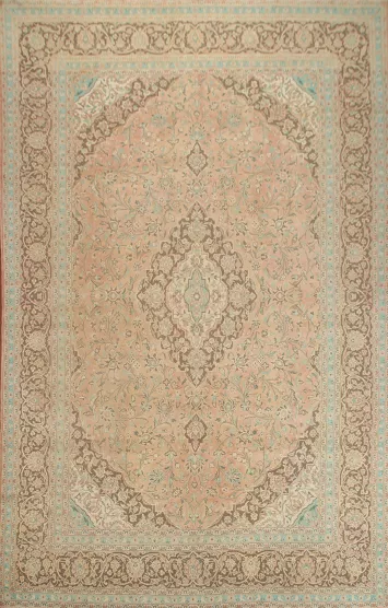Traditional Mashad Persian Area Rug 9X13