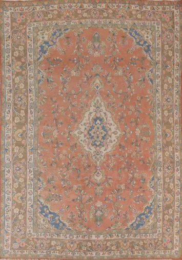 Traditional Mashad Persian Area Rug 8x11