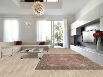 Pink Geometric Tabriz Persian Area Rug 9x12