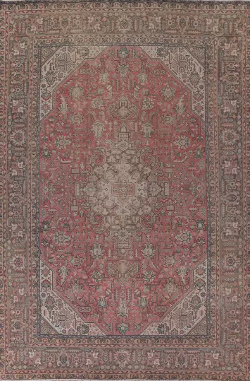 Geometric Tabriz Persian Area Rug 9x13