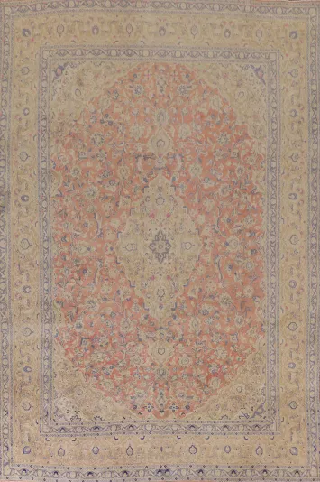 Traditional Mashad Persian Area Rug 9x13