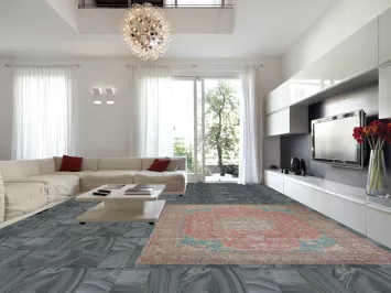 Handmade Floral Mashad Persian Area Rug 9x13