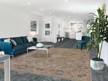 Vintage Floral Kashmar Persian Area Rug 8x11