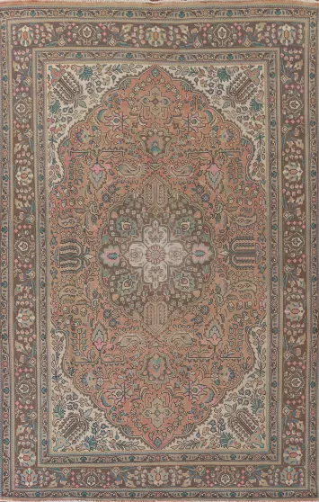 Vintage Wool Tabriz Persian Area Rug 8x11