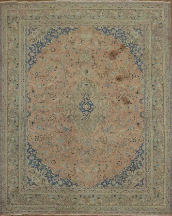 Traditional Mashad Persian Area Rug 10x12