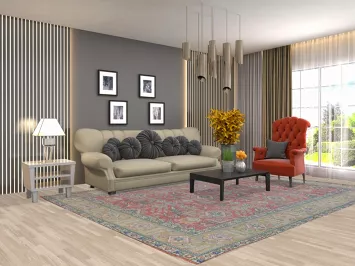 All-Over Wool Tabriz Persian Area Rug 8x11