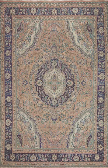 Vintage Wool Tabriz Persian Area Rug 8x11