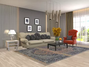 Traditional Mashad Persian Area Rug 7x10