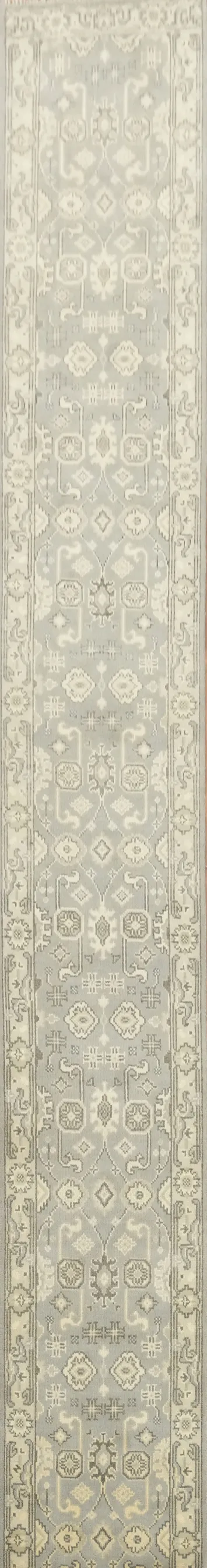 All-Over Oushak Wool Runner Rug 3x20