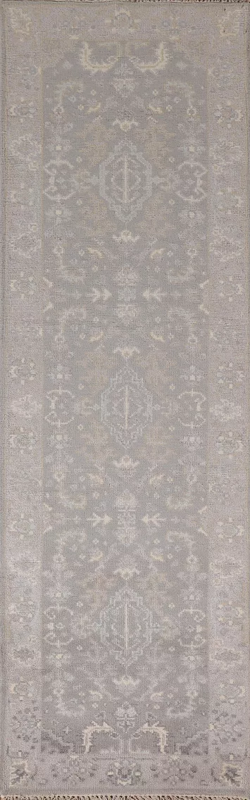 Wool Oushak Handmade Runner Rug 3x10