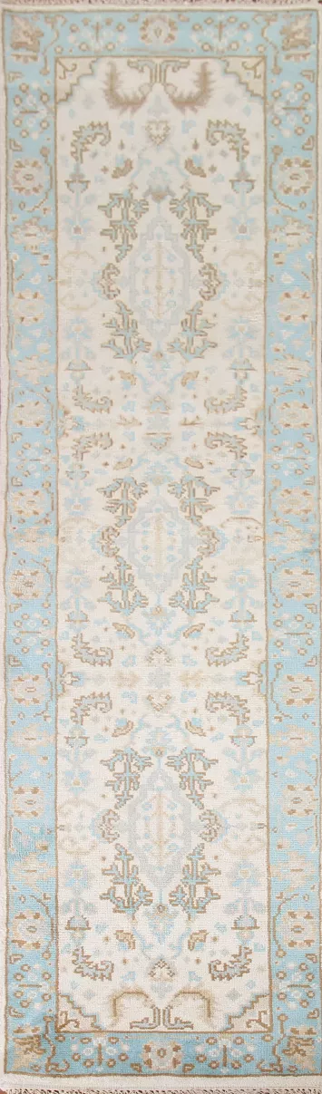 All-Over Wool Oushak Runner Rug 3x10