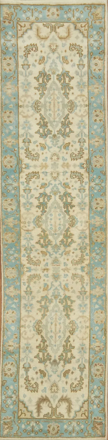 All-Over Wool Oushak Runner Rug 3x10
