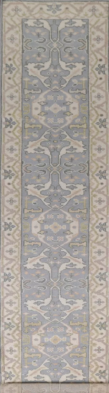 All-Over Wool Oushak Oriental Runner Rug 3x16