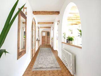 Ivory Wool Oushak Oriental Runner Rug 3x16