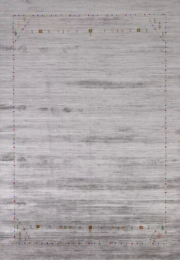 Hand-Knotted Wool Gabbeh Indian Area Rug 8x10