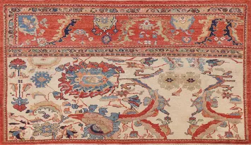 Floral Sultanabad Persian Area Rug 4x8