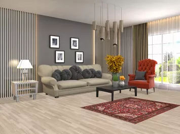 Red Floral Hamedan Persian Area Rug 4x5