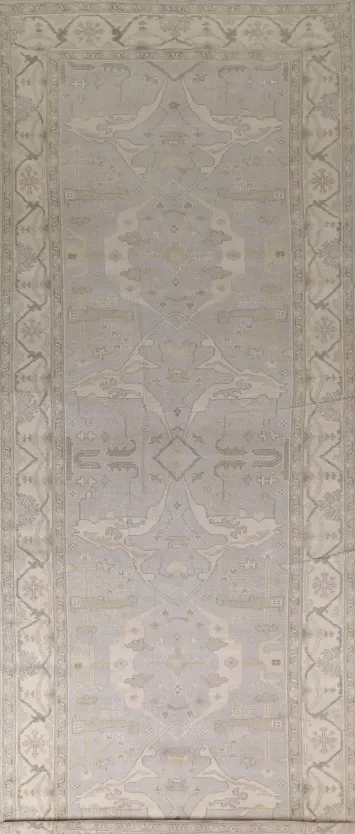 Handmade Oushak Indian Runner Rug 6x17