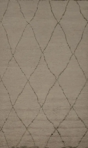 Trellis Moroccan Wool Area Rug 5x8