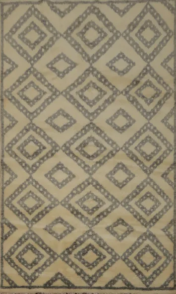 Geometric Moroccan Indian Area Rug 5x8