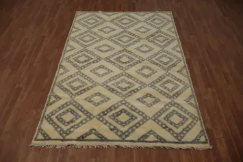 Geometric Moroccan Indian Area Rug 5x8