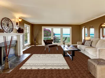 Trellis Wool Moroccan Modern Area Rug 5x8