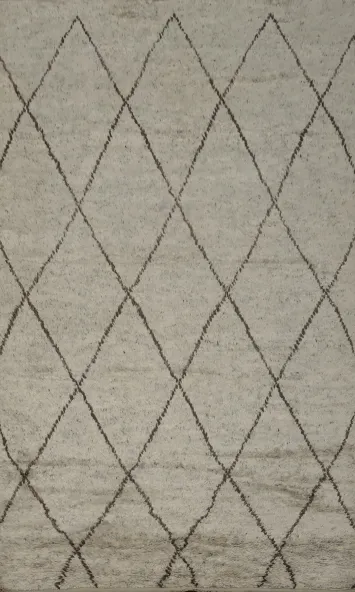 Trellis Wool Moroccan Oriental Area Rug 5x8