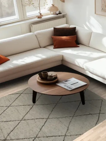 Trellis Wool Moroccan Oriental Area Rug 5x8